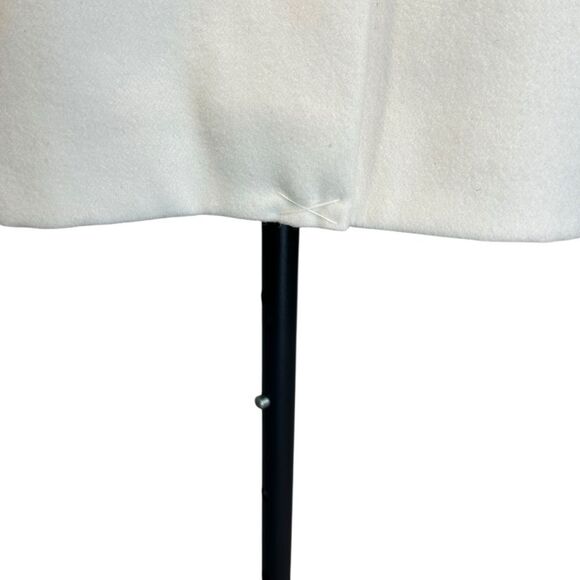 Via Spiga Cream Wool Blend Toggle Closure Tailored Coat | Size 8 - Picture 7 of 11